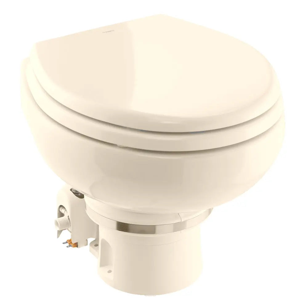 Dometic MasterFlush 7160 Bone Electric Macerating Toilet with Orbit Base – Raw Water, 12V