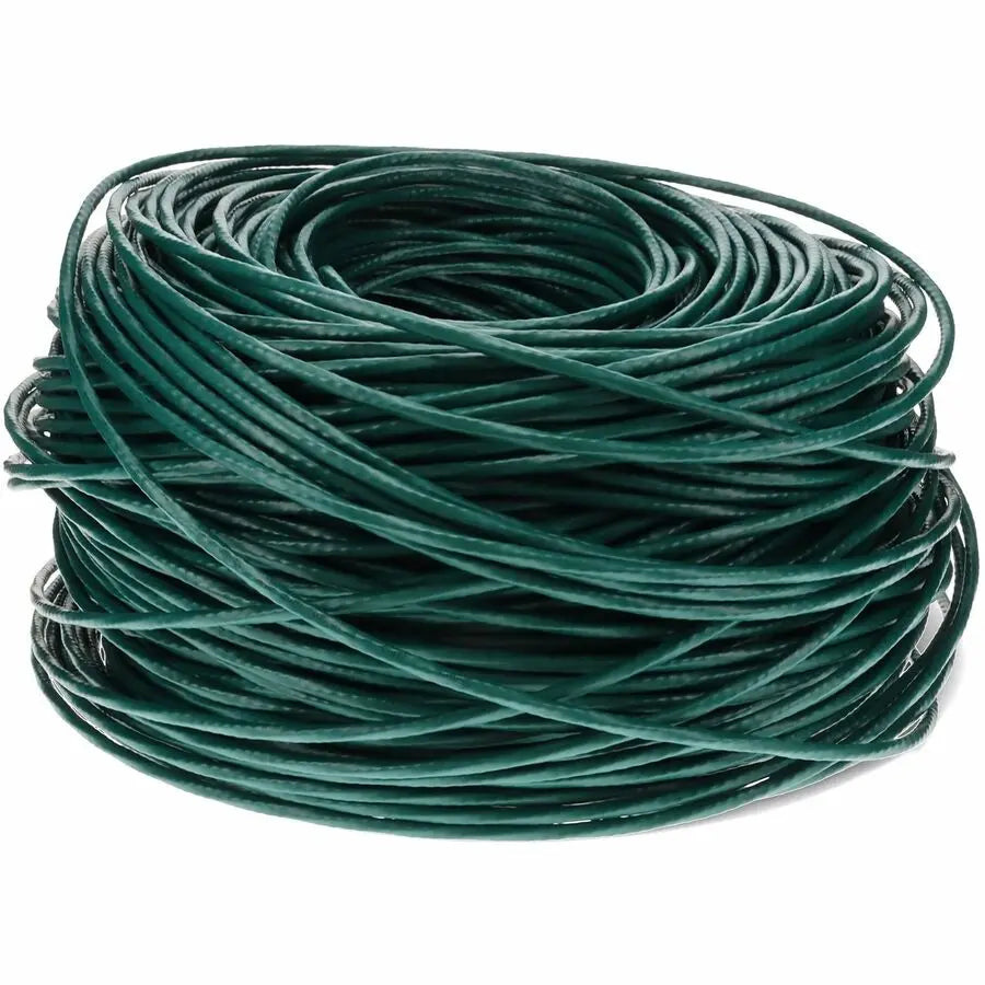 AddOn 1000ft Green Cat6 PVC Non-Terminated Network Cable