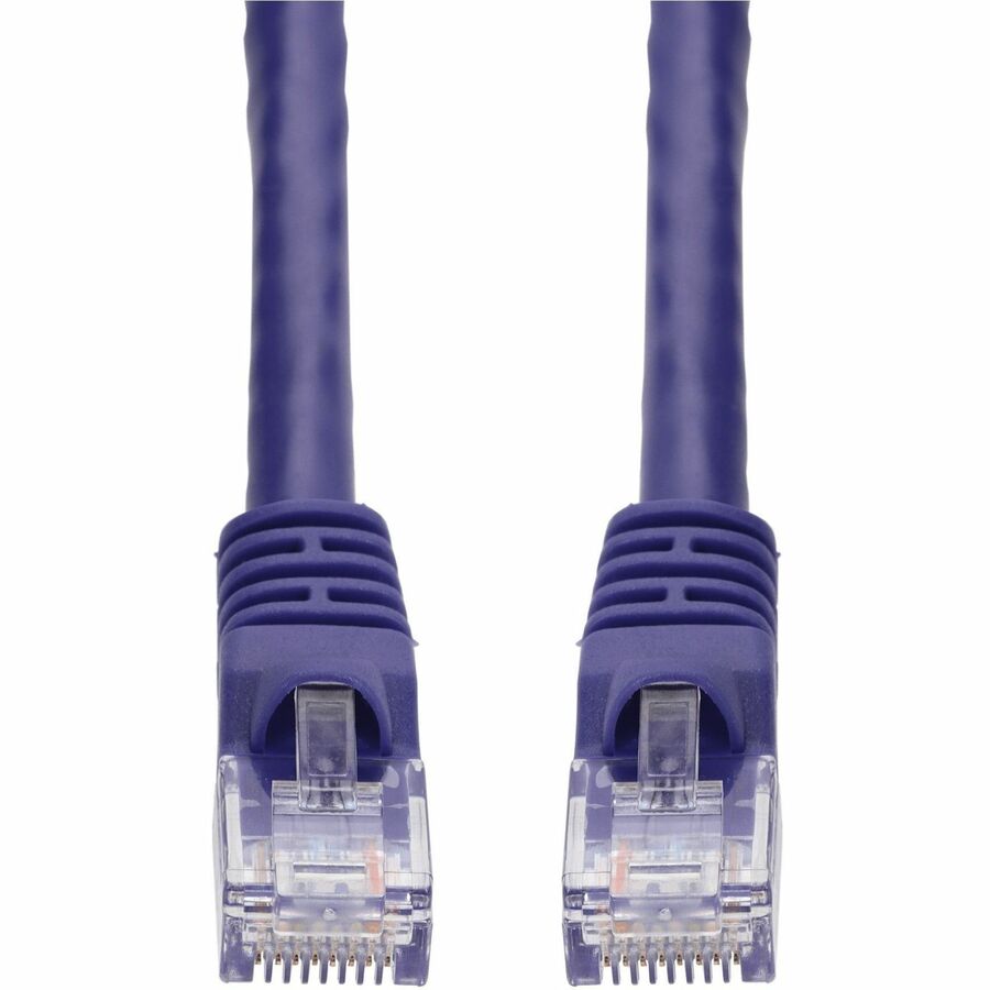 AddOn 15ft Purple CAT6A PVC Ethernet Cable with Snagless Bubble Boot RJ-45 M/M