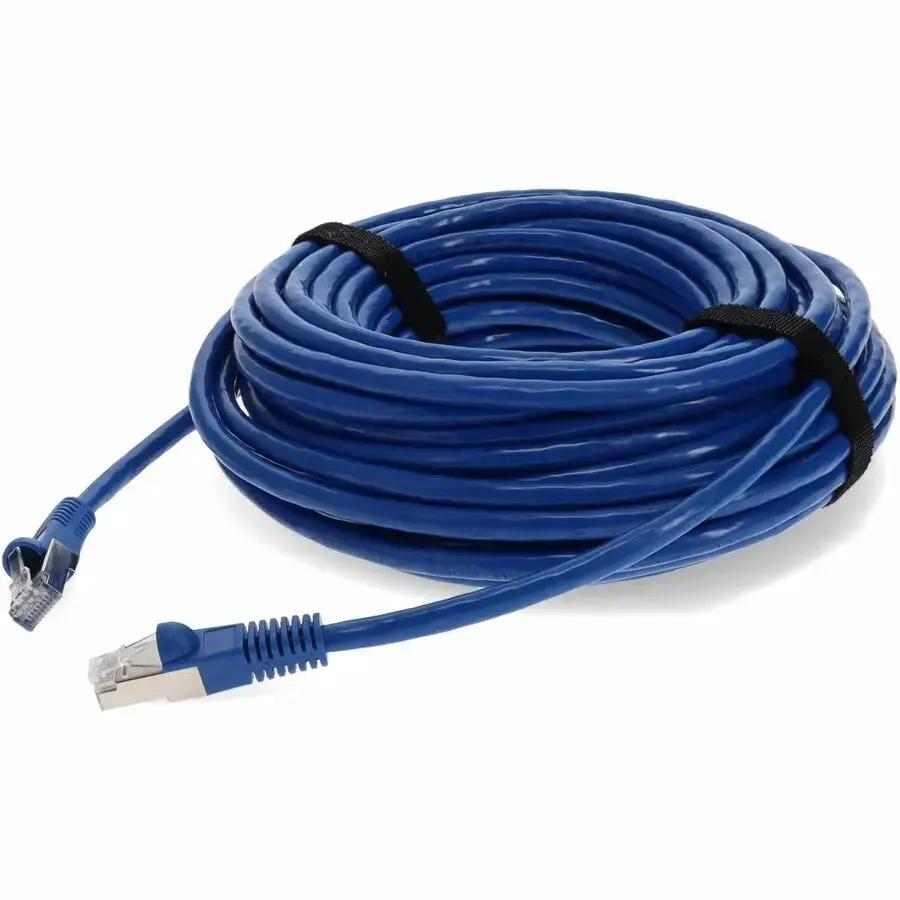 AddOn 30ft Blue Cat7 S/FTP PVC Ethernet Cable with RJ-45 Male Connectors by ADDON