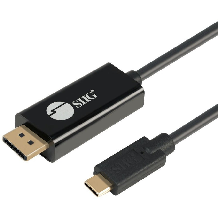 SIIG USB-C to DisplayPort Active Cable - 2 Meters, 4K @ 60Hz, HDR, Part Number CB-TC0K11-S1