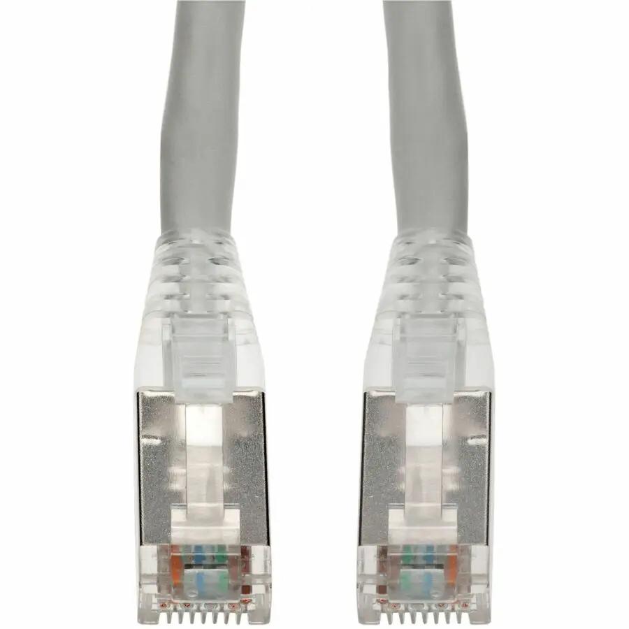 AddOn 6ft Gray CAT 6 Shielded PVC Ethernet Cable with Snagless Bubble Boot RJ-45 Male/Male by ADDON