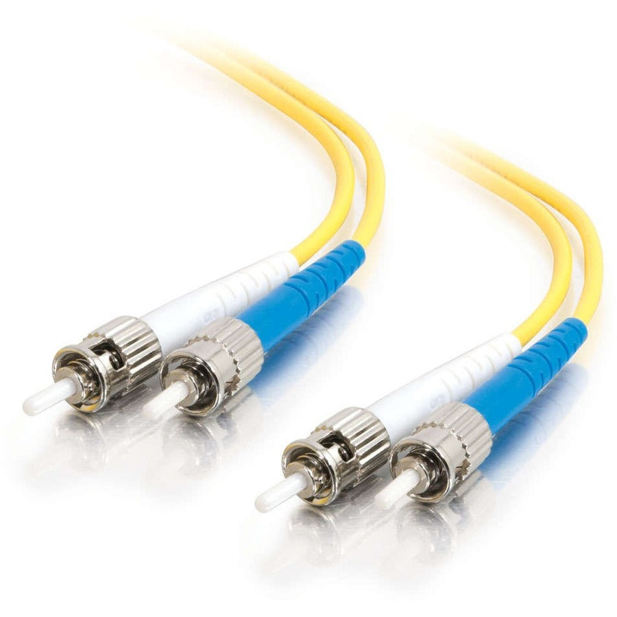 C2G 3m ST-ST 9/125 OS2 Duplex Single-Mode PVC Fiber Optic Cable - Yellow