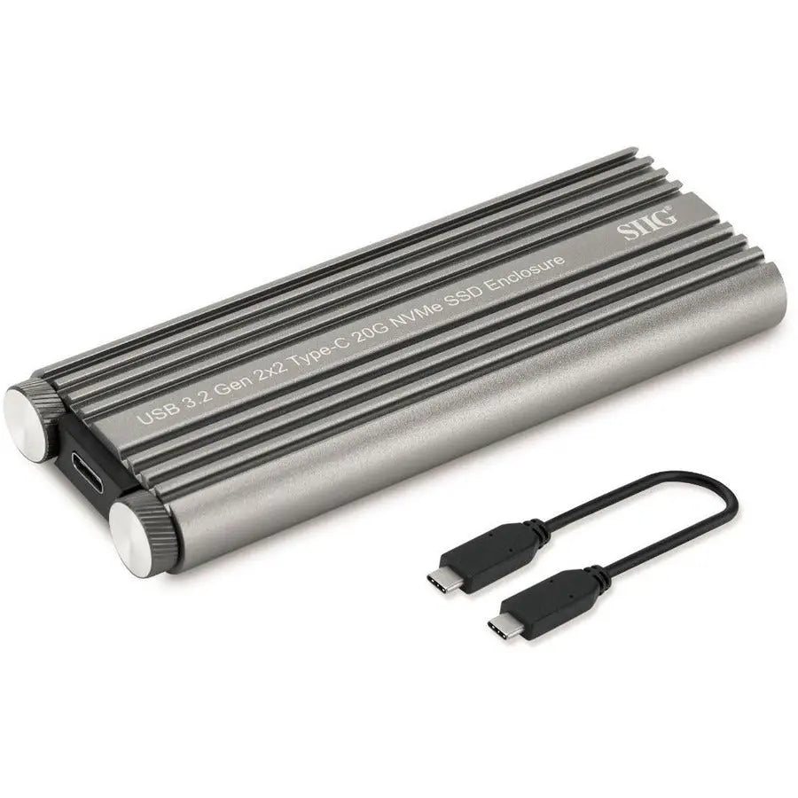 SIIG Inc JU-SA0X11-S1 USB 3.2 Gen 2x2 Type-C NVMe SSD Enclosure for M.2 PCIe NVMe Drives
