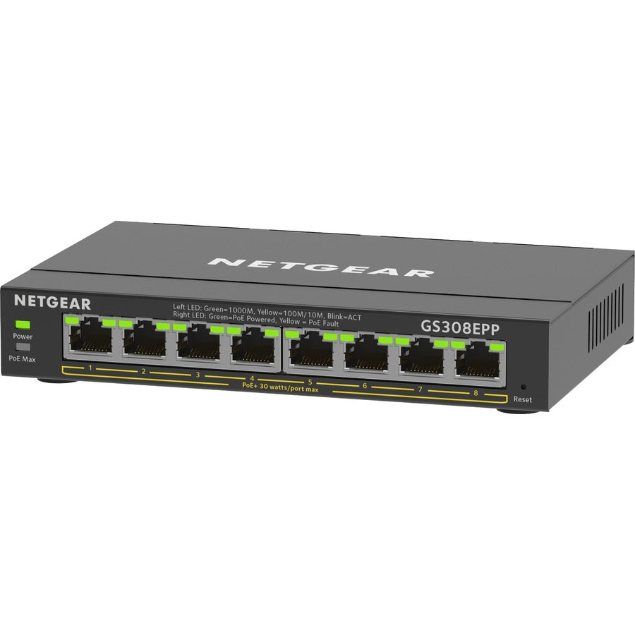 Netgear GS308EPP 8-Port Gigabit Ethernet PoE+ Smart Managed Switch for Business Networks