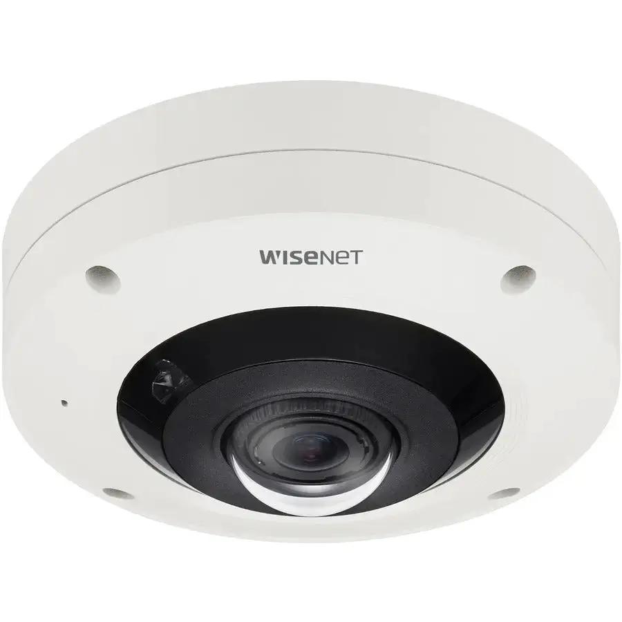 Wisenet XNF-9010RV 12MP Outdoor Fisheye Network Camera with IR and 360° Coverage by Hanwha Group
