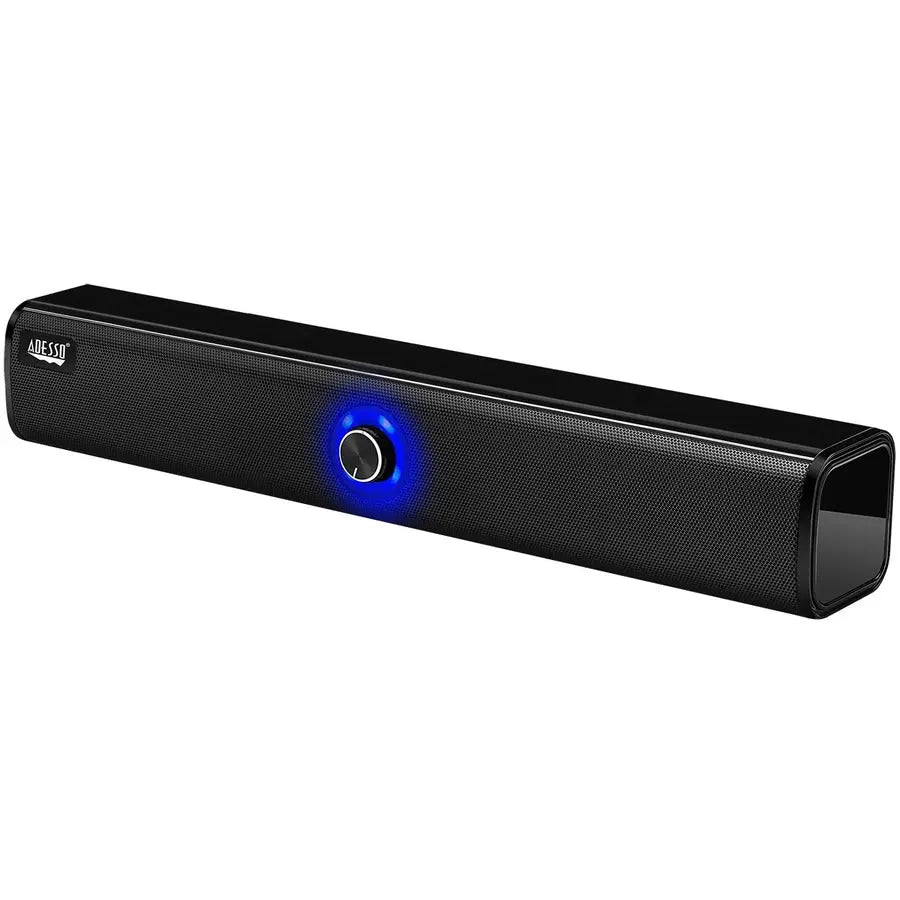 Adesso Xtream S6 Bluetooth & Aux Sound Bar Speaker – 10W x 2, Rechargeable, Black