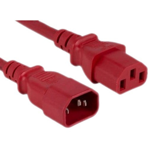 ENET Cables C13C14-RD-1F-ENC 1 ft Red C13 to C14 Standard Power Cord
