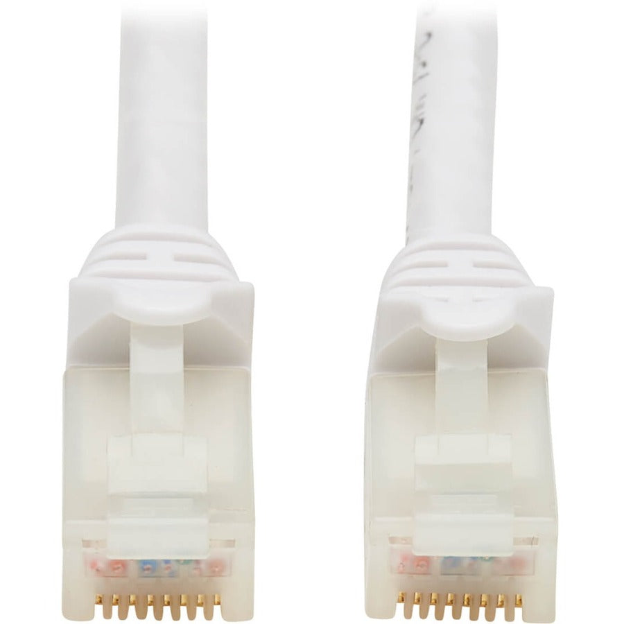 Eaton Tripp Lite Series Safe-IT Cat6a 10G Snagless Antibacterial UTP Ethernet Cable, 10 ft, White