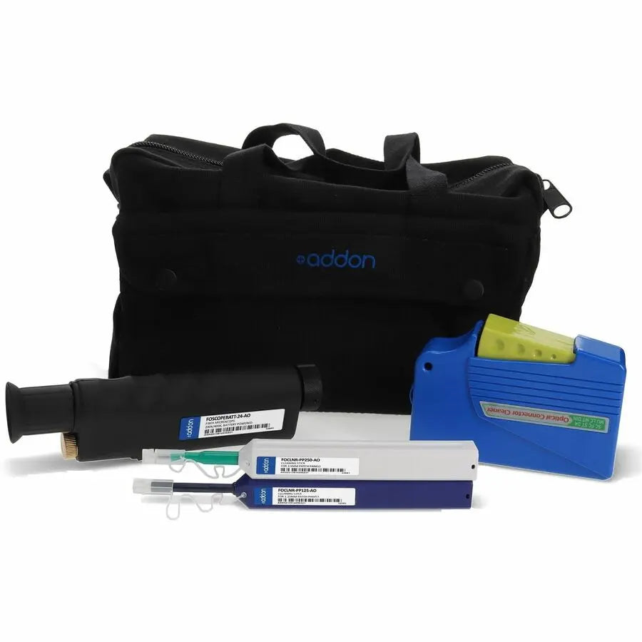 AddOn Complete Fiber Cleaning Kit with Soft Case – All-in-One Solution for Transceiver and High-Speed Cable Connectors