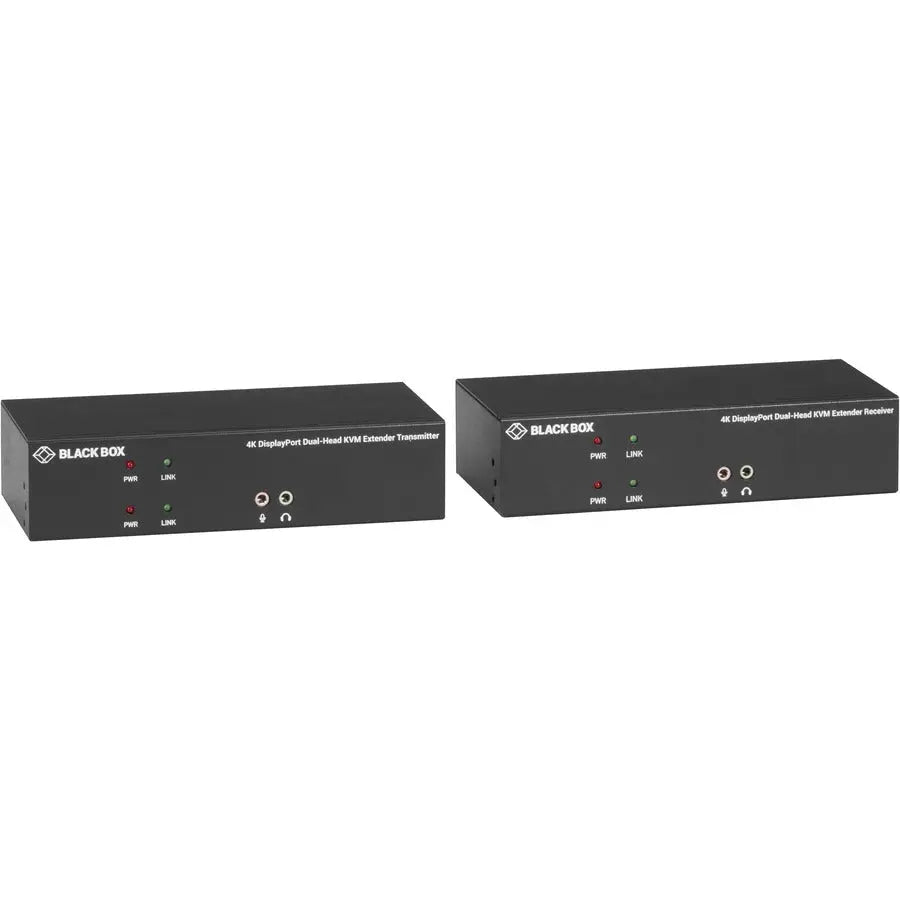 Black Box KVX KVXLCDPF-200 Dual-Head 4K DisplayPort Video Extender Transmitter and Receiver