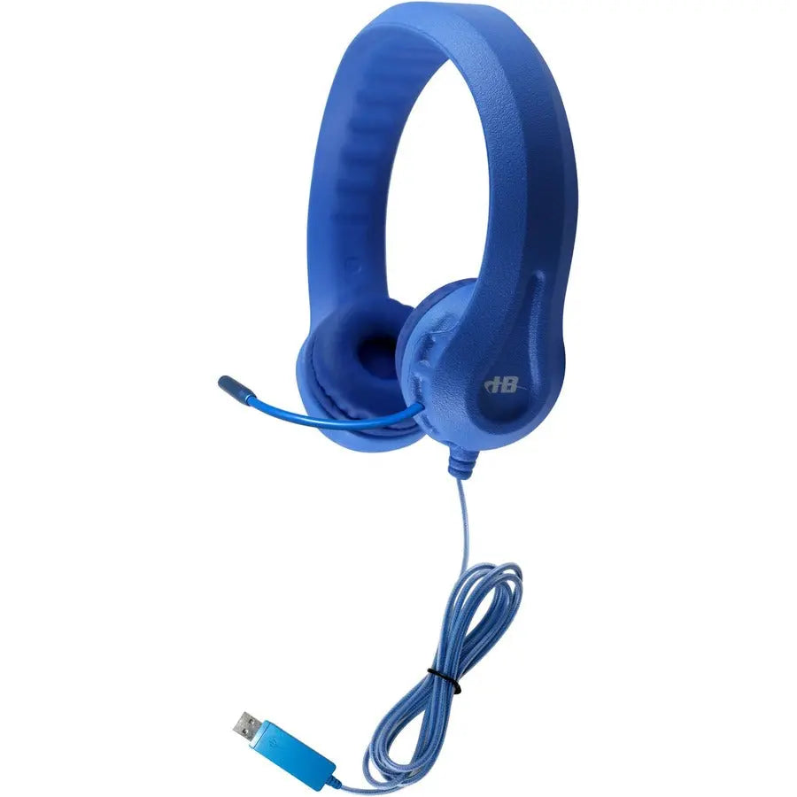 Hamilton Buhl Kid's Flex-Phones USB Headset with Gooseneck Microphone - Blue