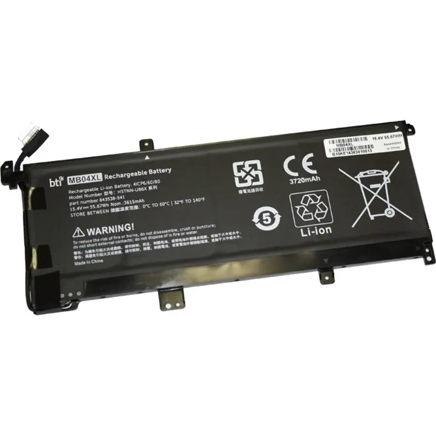 BTI MB04XL-BTI 15.4V 55.67Wh Laptop Replacement Battery for HP Notebooks