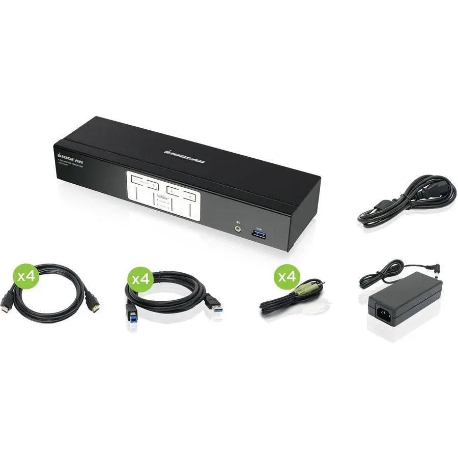 IOGEAR GCS1934H 4K HDMI KVMP Switch with USB 3.1 Hub and Audio Support