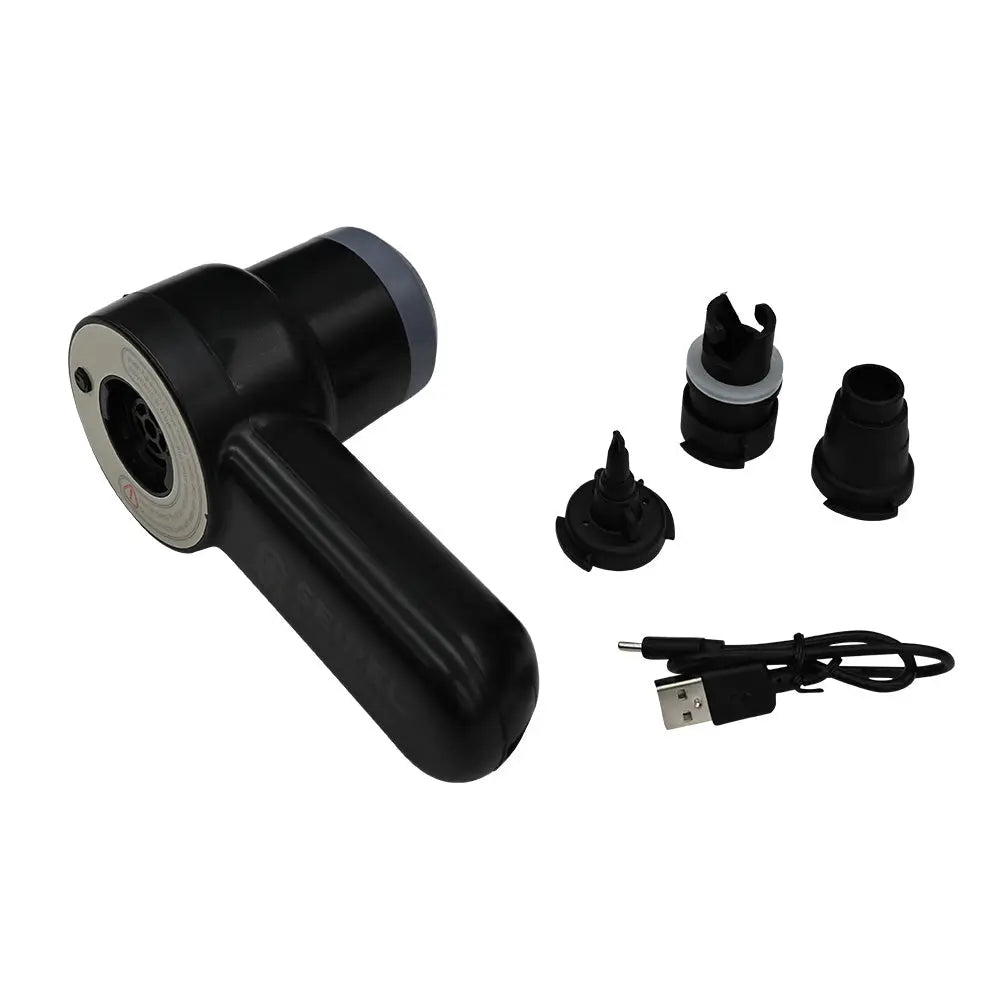 Seipel Marine Handheld Air Pump with USB Charger – Portable Inflatable Pump for SUPs, Tubes, and More