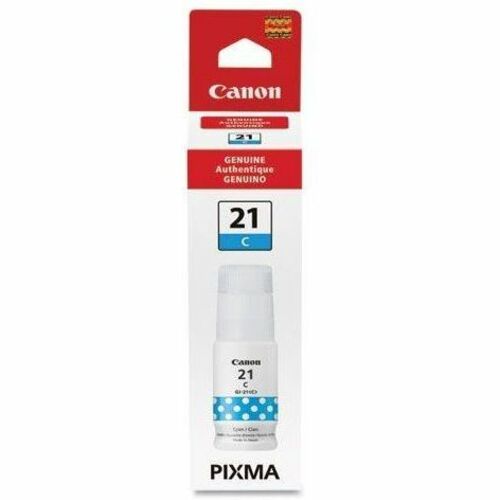 Canon GI-21 Cyan Ink Bottle for Select MegaTank Printers - Genuine Replacement Ink