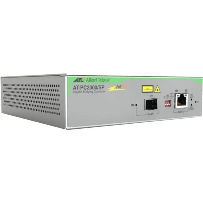 Allied Telesis PC2000/SP PoE+ to SFP Switching Media Converter