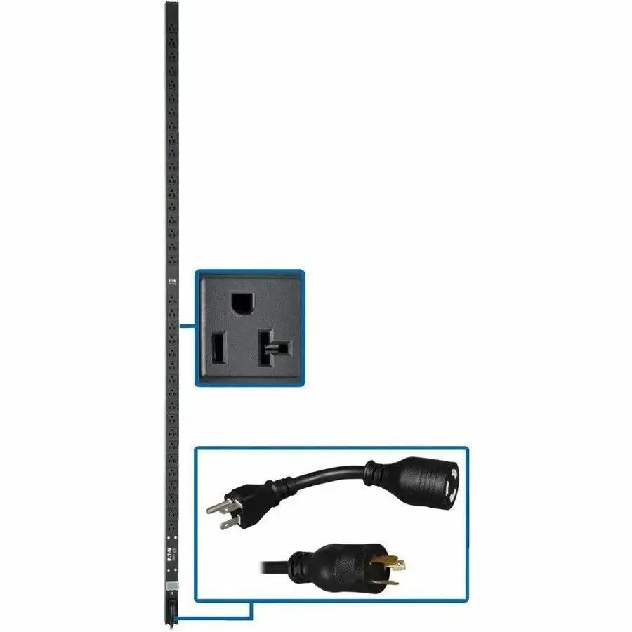 Eaton Corporation PDUV20-72 36-Outlet Single-Phase Power Distribution Unit with Rack Mount for Network Equipment by Eaton Corporation