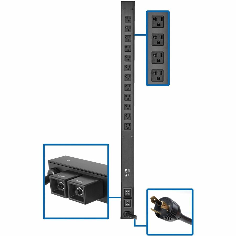 Eaton Corporation PDUV30-36 12-Outlet 120V Single-Phase Power Distribution Unit for Network and Data Center Applications