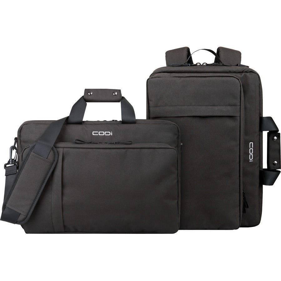 CODi Terra Recycled Laptop Briefcase Backpack Hybrid, Gray, TER305-10