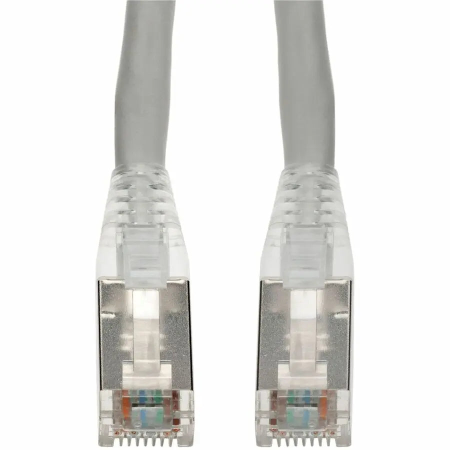 AddOn 15ft Gray CAT 6 Shielded PVC Ethernet Cable with Snagless Bubble Boot RJ-45 M/M