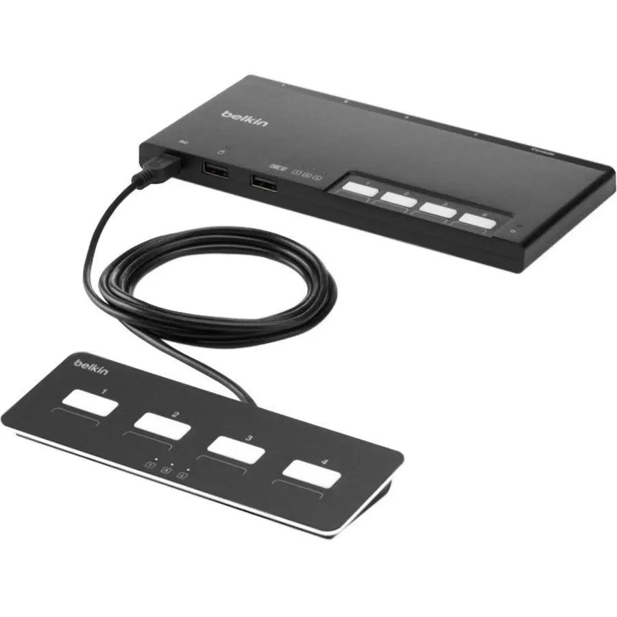 Belkin F1DN004MOD-KM-4 4-Port Modular Secure KM Switch with Remote Control