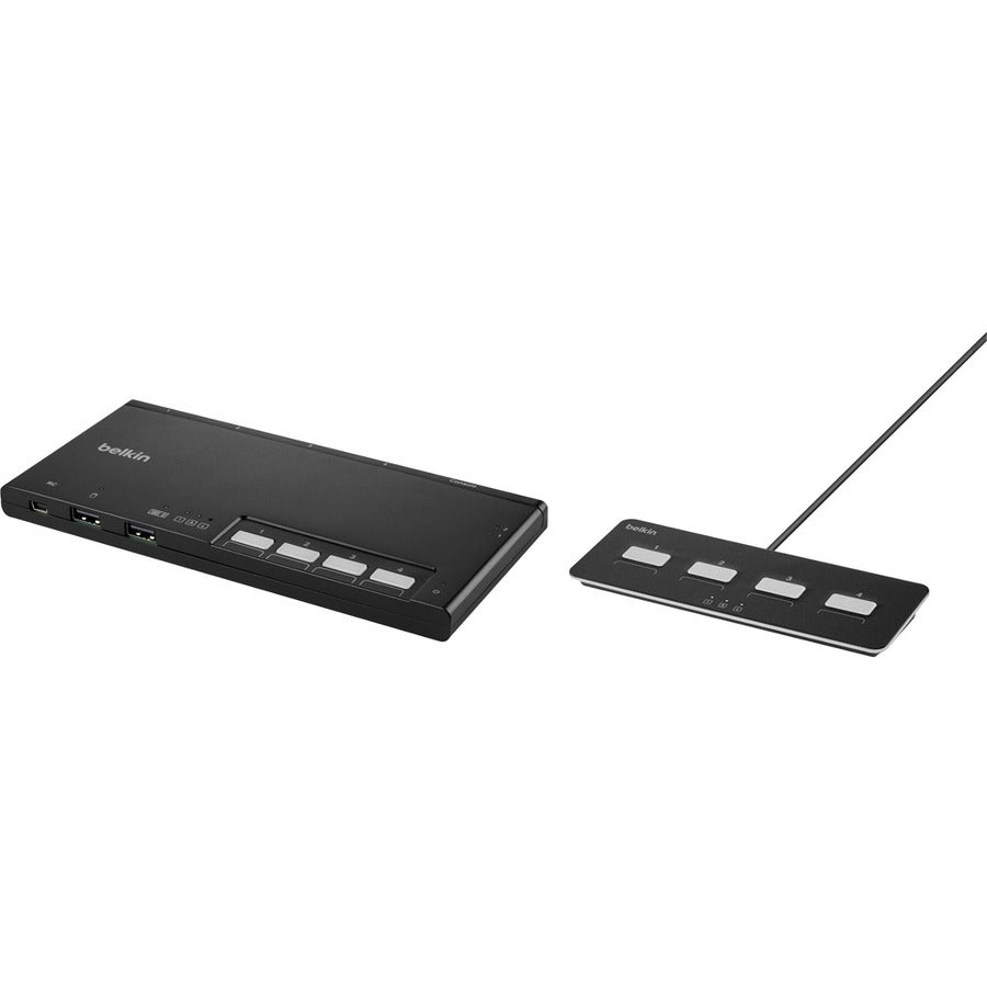 Belkin F1DN204MOD-HH-4 4-Port Dual Head HDMI Modular Secure KVM Switch with Remote Control