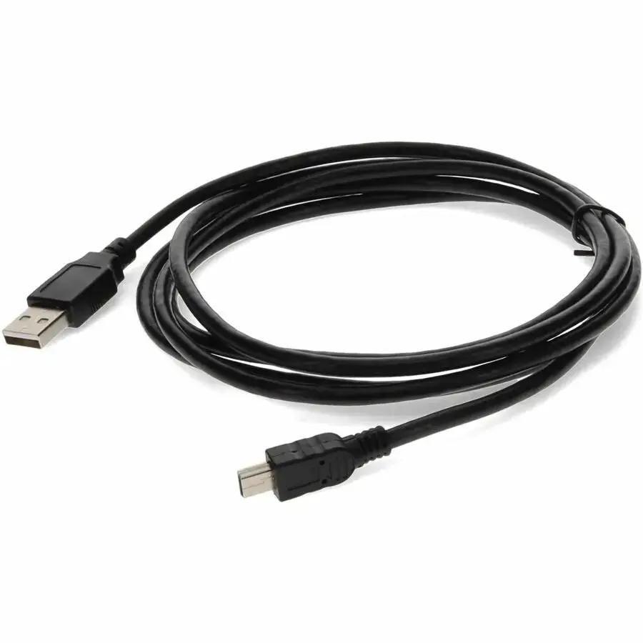 AddOn 6ft USB 2.0 A Male to Mini-USB 2.0 B Male Black Data Transfer Cable by ADDON