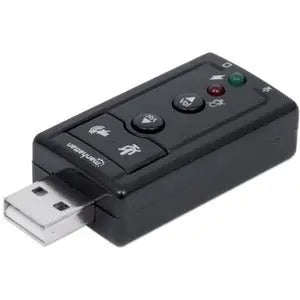 Manhattan IC INTRACOM Hi-Speed USB 3D 7.1 Sound Adapter for Enhanced Audio Experience