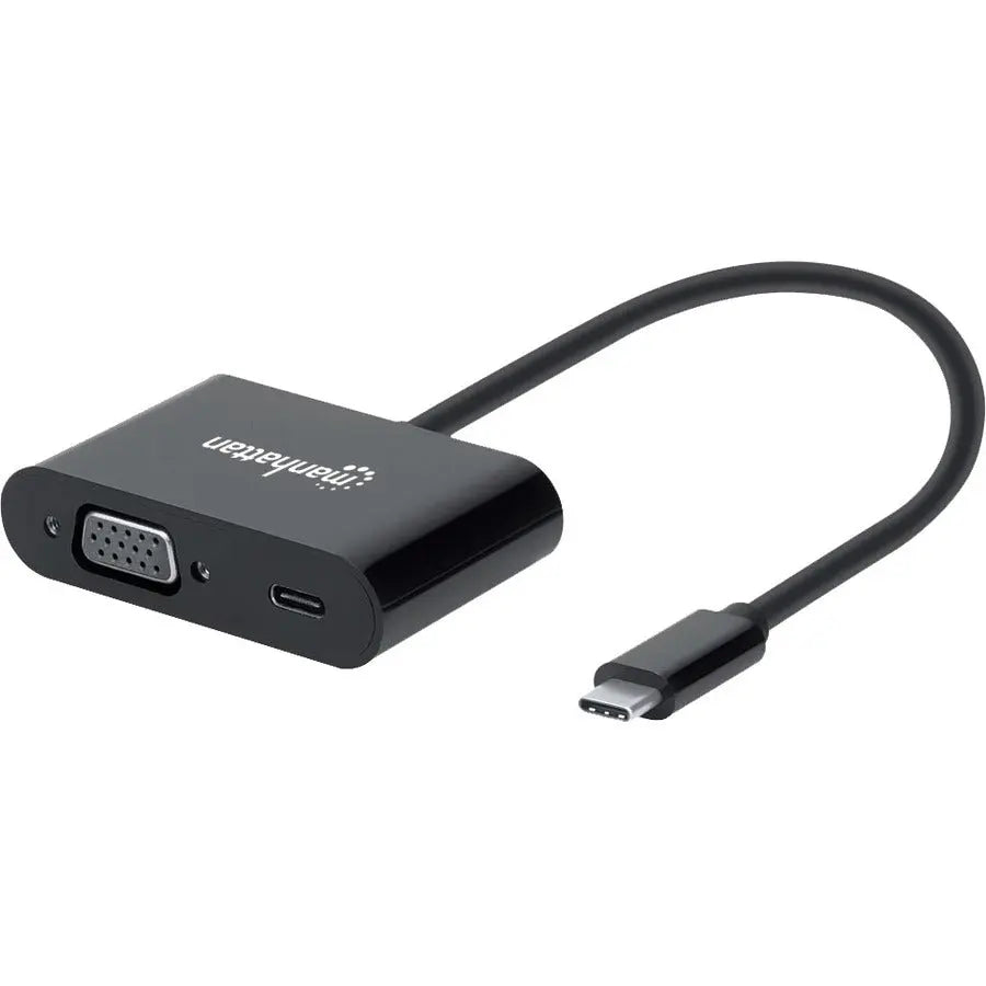 Manhattan USB-C to VGA Converter with Power Delivery Port (Part #153430)