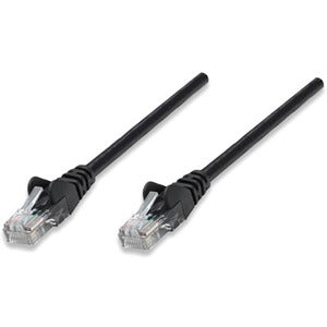 IC INTRACOM Cat6 U/UTP Patch Network Cable - 5m Black, Gold-Plated Connectors, Snagless Booted Design