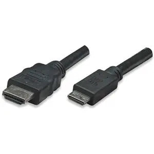 IC INTRACOM Manhattan 3D Mini HDMI Male to HDMI Male Shielded Cable, 6 ft