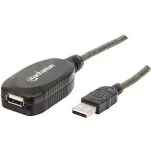 Manhattan IC Intracom Hi-Speed USB Active Extension Cable - 30 ft. with Repeater and Plug-and-Play Support