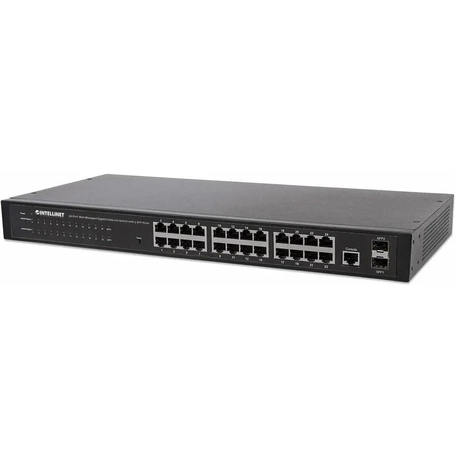IC INTRACOM 560917 24-Port Web-Managed Gigabit Ethernet Switch with 2 SFP Ports