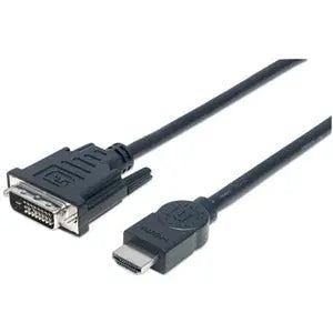 IC INTRACOM Manhattan HDMI to DVI Cable Model 372527 – High-Definition Digital Video Connection