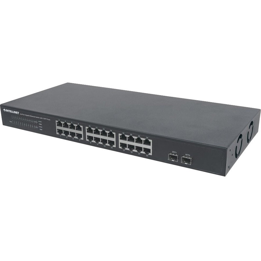 IC INTRACOM 24-Port Gigabit Ethernet Switch with 2 SFP Ports – Rackmount 561044