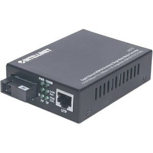 IC Intracom Gigabit Ethernet WDM Bi-Directional Single Mode Media Converter Model 545075