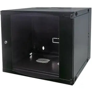 IC INTRACOM 19" Double Section Wall Mount Network Cabinet, 12U, 600mm Deep – Black