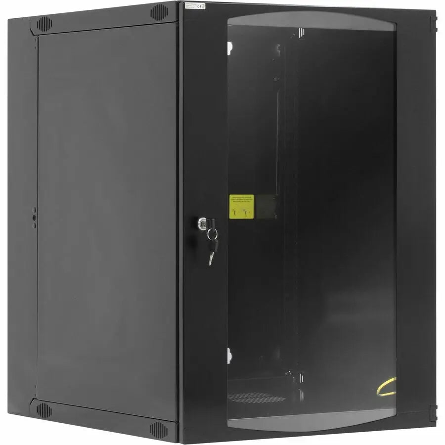IC INTRACOM 19" Double Section Wallmount Network Cabinet, 15U, 600mm Depth, Black