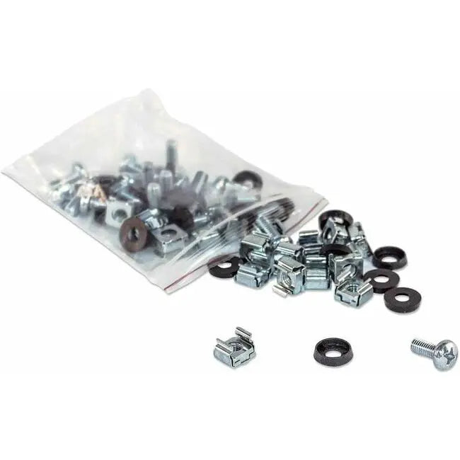 IC INTRACOM Manhattan Cage Nut Set (Model 713658) – 100 Pack for Network Cabinets and Server Racks