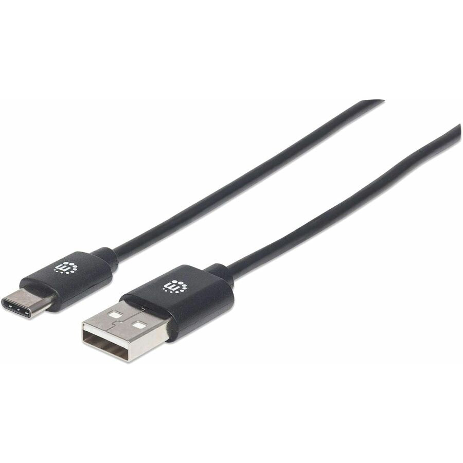 Manhattan IC INTRACOM Hi-Speed USB 2.0 Type-C to Type-A Cable - 6 ft, Black