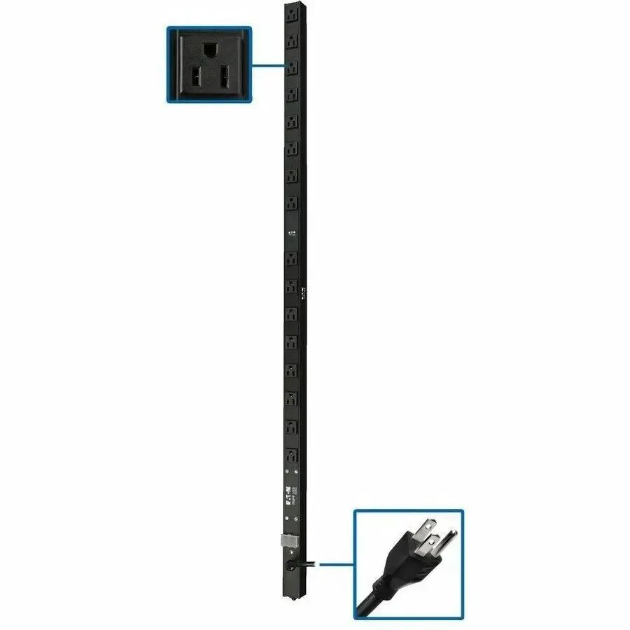Eaton Corporation PDUV15-48 16-Outlets Single-Phase 120V Power Distribution Unit for Data Centers and Network Equipment by Eaton Corporation