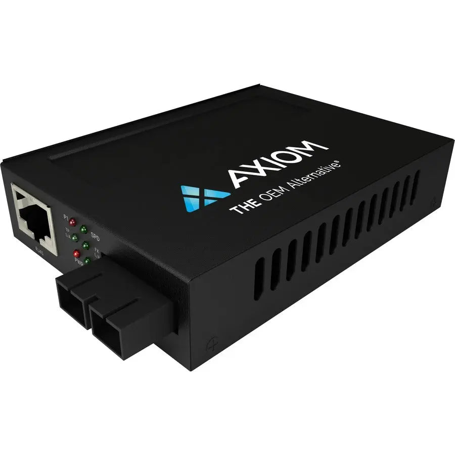 Axiom Memory Solutions 1Gbps PoE RJ45 to 1000Base-LX Fiber Media Converter - SMF, SC, 10km, 1310nm