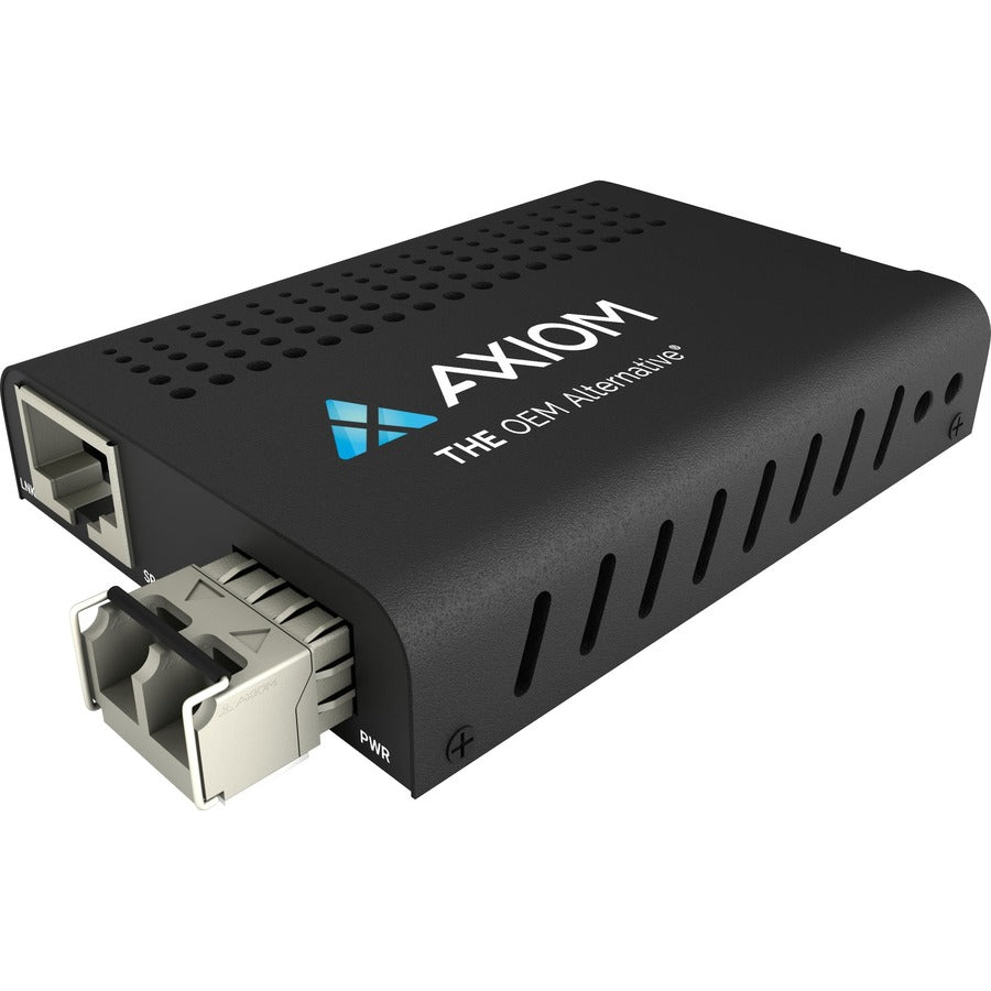 Axiom MC03-M8L05-AX Mini Gigabit Ethernet Media Converter – Fiber Optic to Copper Transition