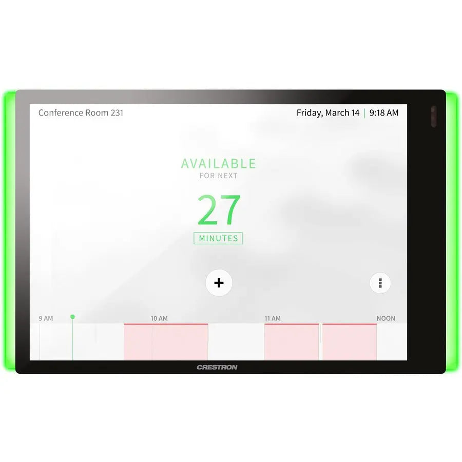 Crestron TSS-770-B-S-LB 7-Inch Room Scheduling Touch Screen with Light Bar and PoE - Black