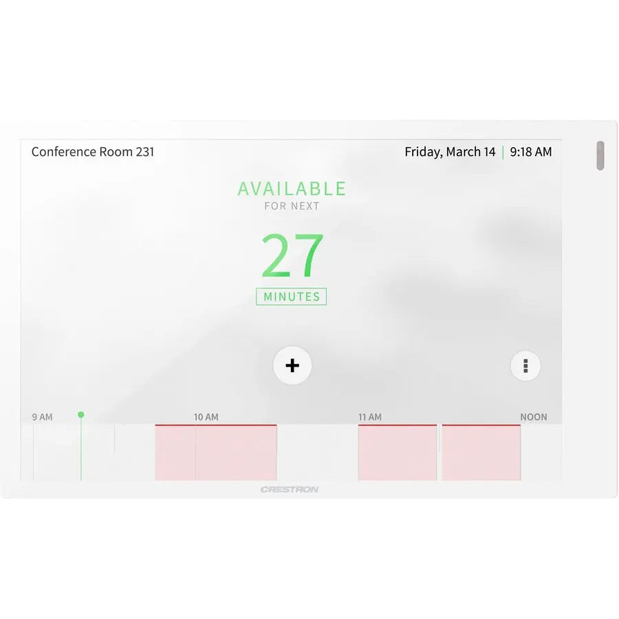Crestron TSS-770-W-S 7 inch Wall Mount Room Scheduling Touch Screen with PoE and Wi-Fi Connectivity