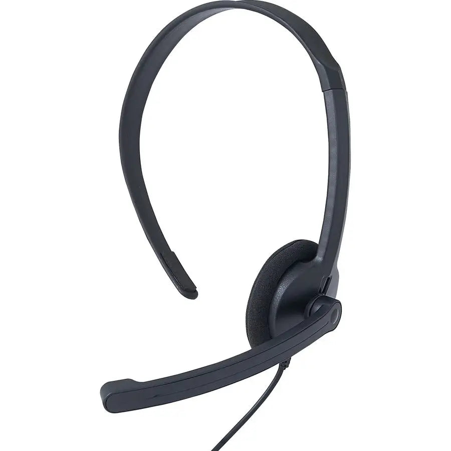 Verbatim Mono Headset with Microphone and In-Line Remote - Comfortable Circumaural Design for Clear Audio