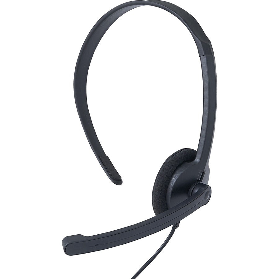 Verbatim Mono Headset with Microphone and In-Line Remote, Part Number 70722