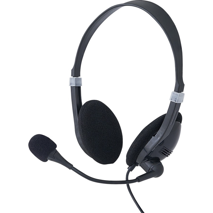 Verbatim Stereo Headset with Microphone and In-Line Remote - Comfortable USB-A Circumaural Headphones