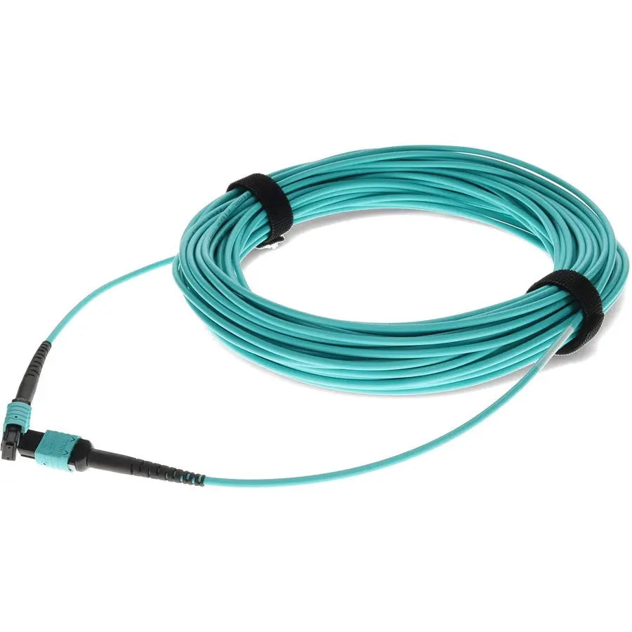 AddOn 15m MPO/UPC to MPO/UPC Aqua OM4 Plenum-Rated Fiber Patch Cable